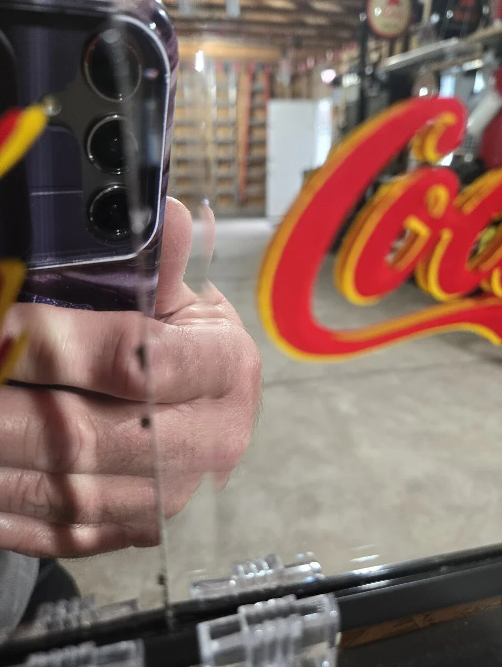 Vintage COCA-COLA FRAMED  MIRROR SIGN 6x18 Inch In Frame Unusual Rare Best Offer